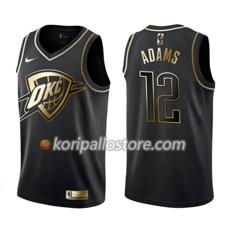 Oklahoma City Thunder Steven Adams 12 Nike Musta Golden Edition Miesten Pelipaidat Swingman 